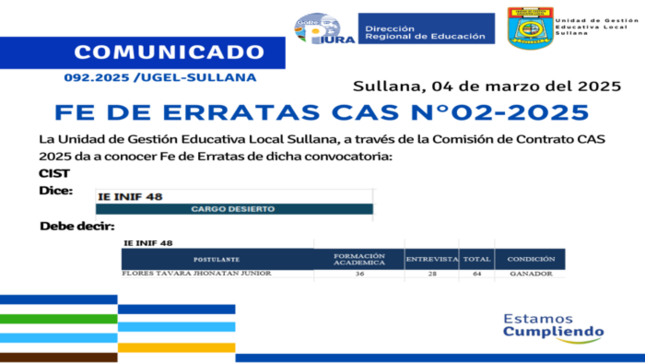 Comunicado N°92-2025