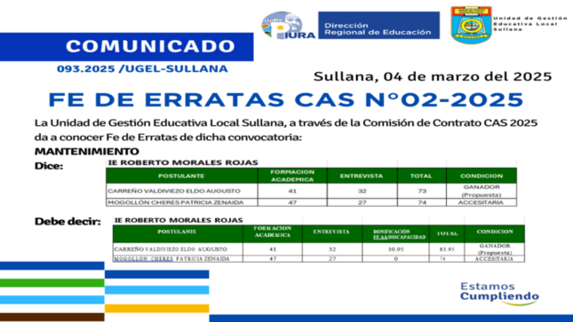 Comunicado N°93-2025