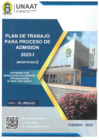 Vista preliminar de documento Plan de Trabajo Proceso de Admisión 2025-I