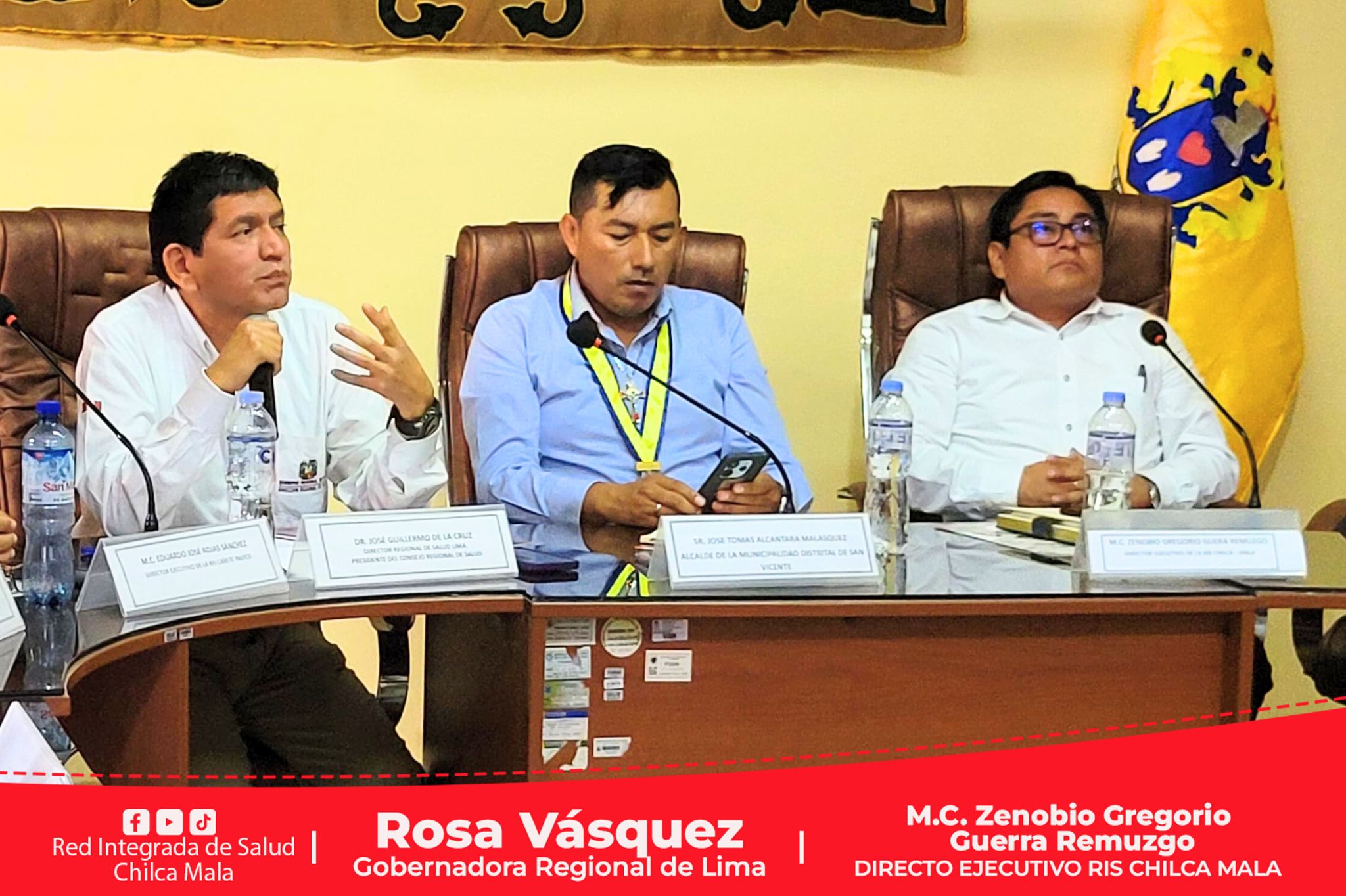 El Consejo Regional de Salud Lima promueve sesión extraordinaria del Consejo Provincial de Salud en Cañete