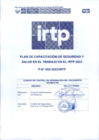 Vista preliminar de documento Plan de Capacitación de Seguridad y Salud en el Trabajo en el IRTP 2023