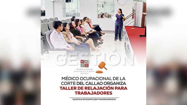 Médico ocupacional de la Corte Superior del Callao organizó taller para trabajadores