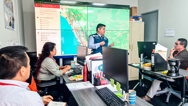 El Cenepred desarrolló una capacitación especializada para los profesionales del Centro de Operaciones de Emergencia Sectorial (COES) del Ministerio de Justicia y Derechos Humanos (Minjusdh).