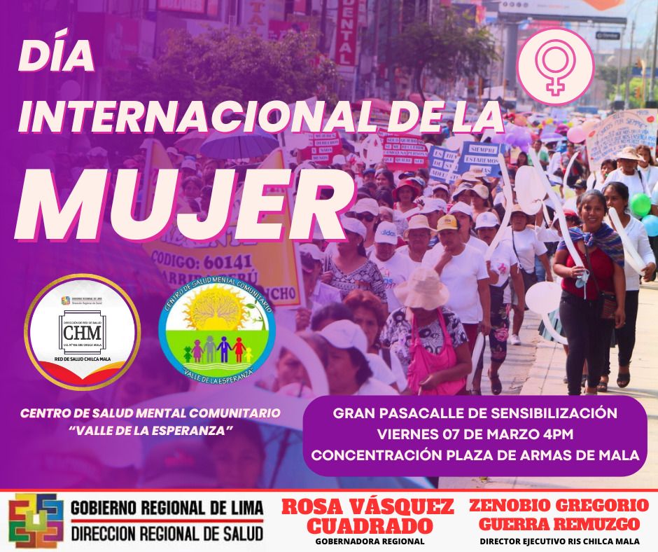 RIS Chilca Mala: Invitación a la marcha de Sensibilización por el "Día Internacional de la Mujer"