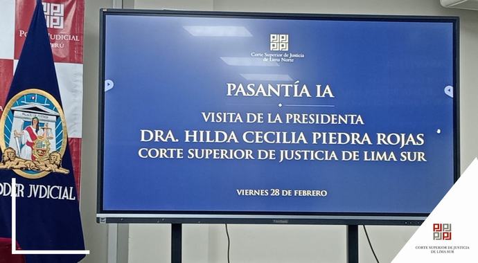 Presidenta de la Corte de Lima Sur realizó importante pasantía en el laboratorio de Inteligencia Artificial de la Corte de Lima Norte