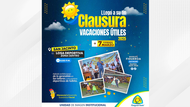 Celebremos el cierre de vacaciones útiles 2025