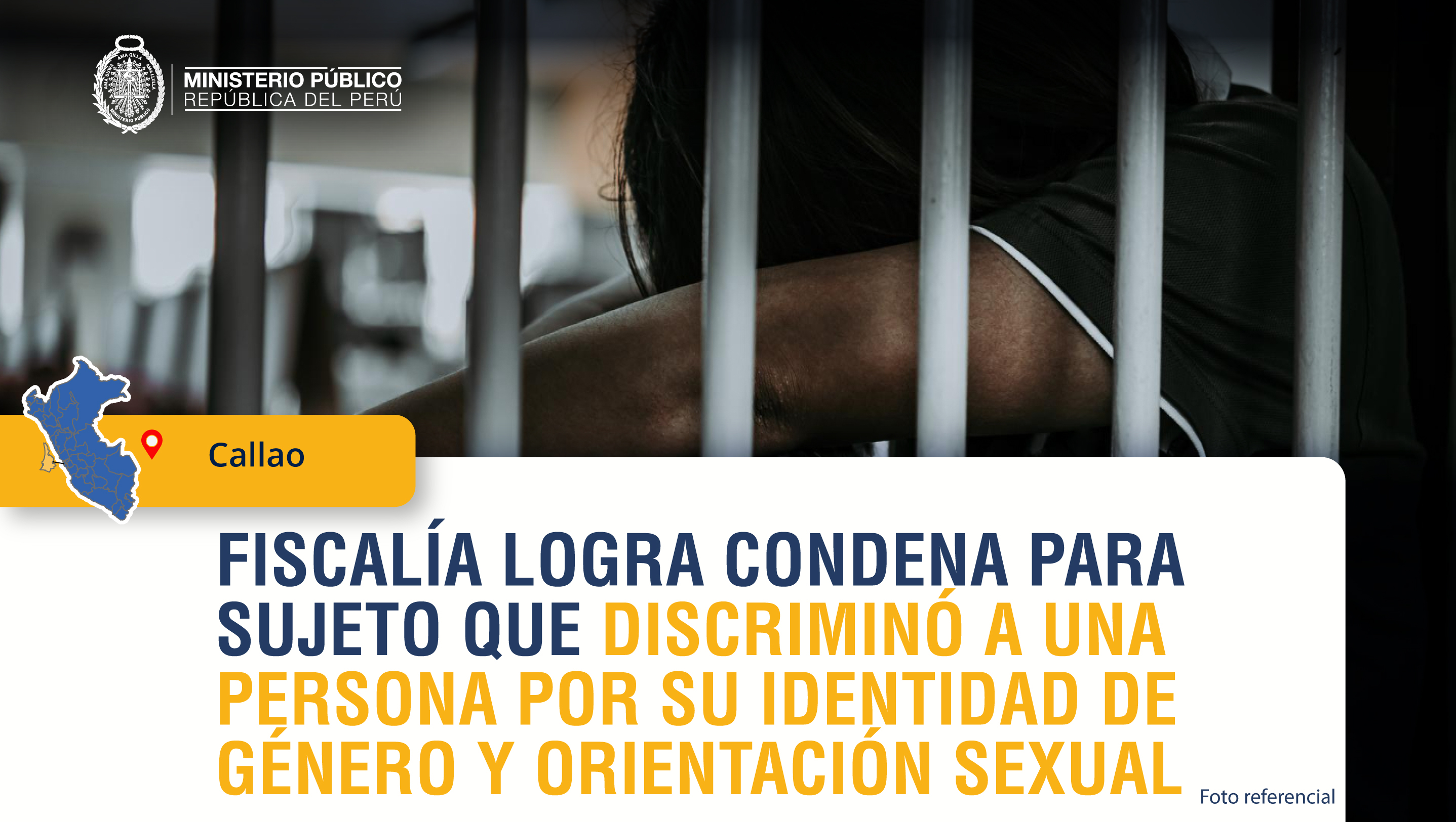Fiscalía del Callao logra condena para sujeto que discriminó a una persona por su identidad de género y orientación sexual.