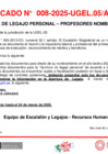 Vista preliminar de documento COMUNICADO N° 008-2025_APERTURA DE LEGAJO 2025