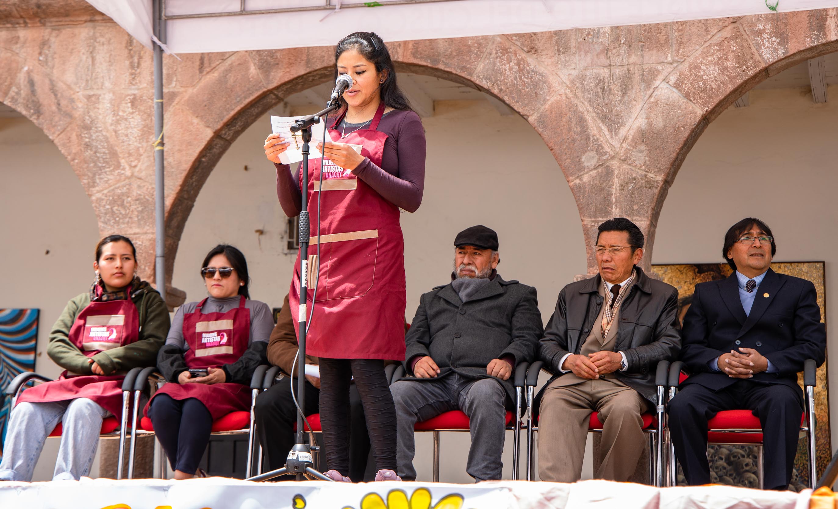 Intervención de Lady Capcha, representante del colectivo de mujeres de la UNADQTC