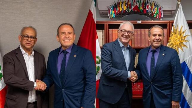 Canciller Schialer fortalece relaciones bilaterales con sus homólogos de Surinam y Uruguay