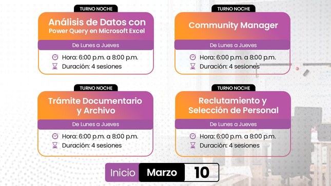Participar de nuestra convocatoria de los cursos de empleabilidad