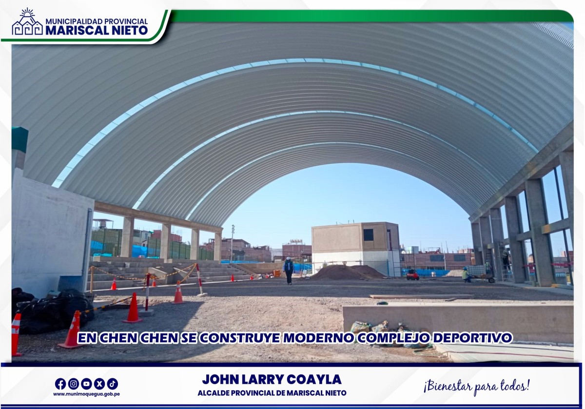 La Municipalidad Provincial de Mariscal Nieto a través de la subgerencia de obras, está llevando a cabo la construcción de un moderno parque recreacional en el C.P. de Chen Chen.