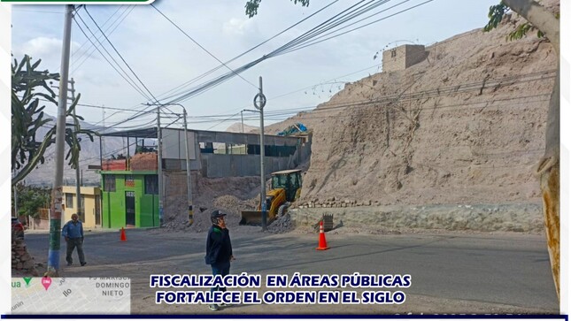 La Municipalidad Provincial de Mariscal Nieto a través de la Gerencia de Desarrollo Urbano Ambiental y Acondicionamiento, realizó un operativo de control y notificación preventiva en el sector Cercado – Barrio El Siglo.