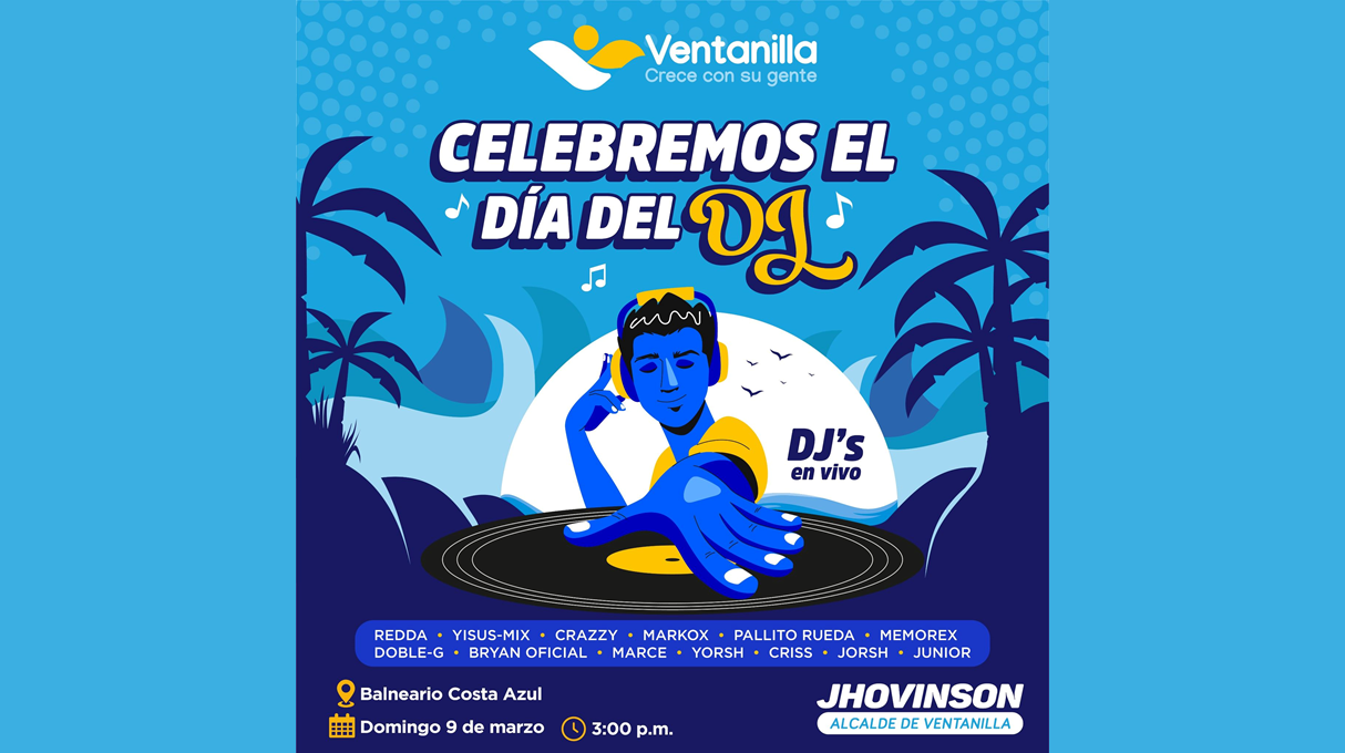 🎧🎶 Este 9 de marzo, vive el Día Internacional del DJ en Costa Azul con música en vivo desde las 3:00 p.m. ¡No te lo pierdas! 🔥🎵