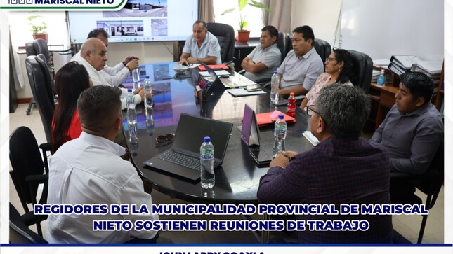 Con el objetivo de impulsar importantes proyectos para el desarrollo de la provincia, los regidores de la Municipalidad Provincial de Mariscal Nieto sostuvieron dos reuniones de trabajo.