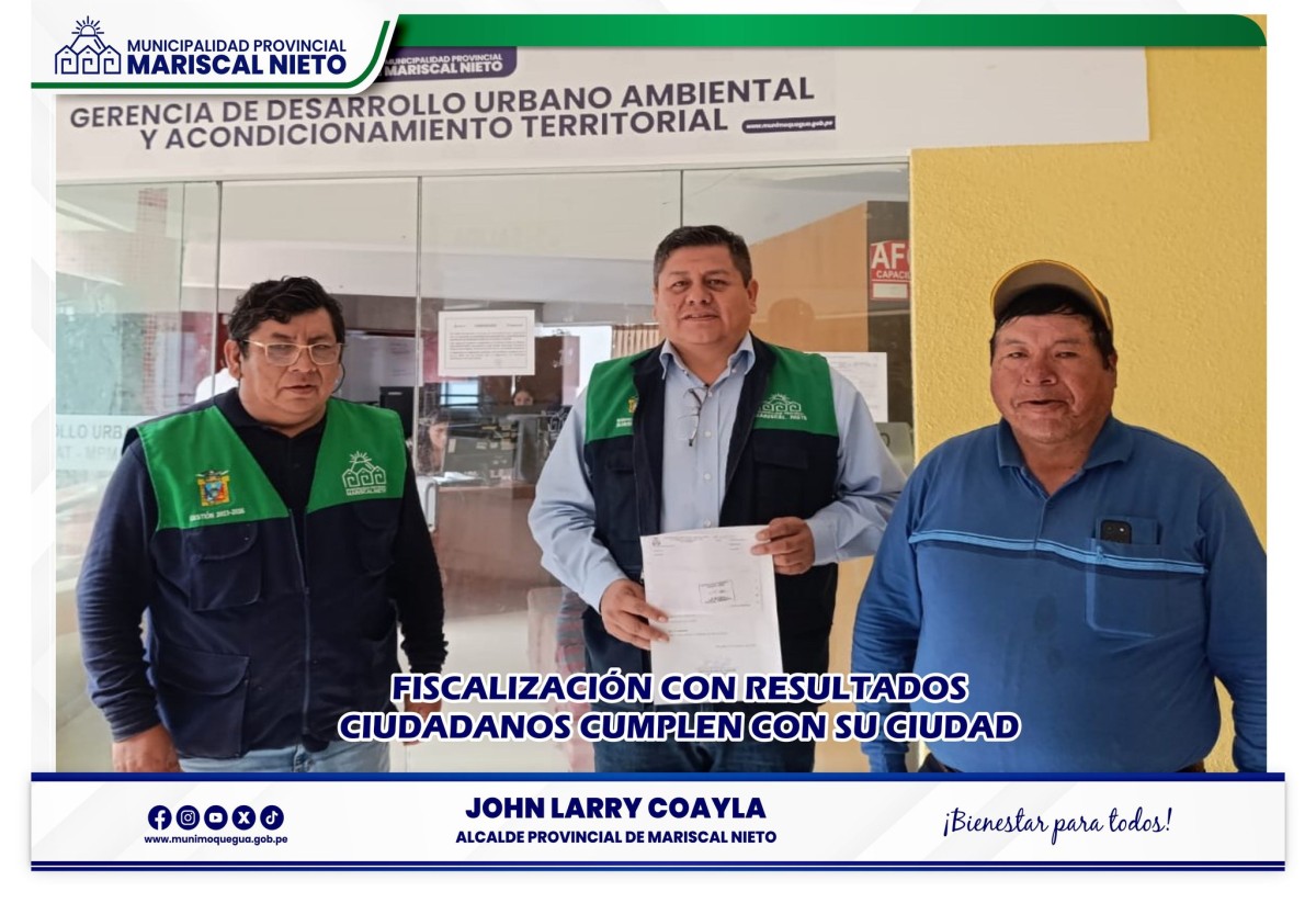 El trabajo de fiscalización en la ciudad sigue dando frutos. Luego del operativo realizado en el sector Cercado – barrio El Siglo, donde se notificó preventivamente a tres ciudadanos por incumplimiento de normativas municipales, dos de los ciudadanos notificados se apersonaron a las instalaciones de la Gerencia de Desarrollo Urbano Ambiental y Acondicionamiento.