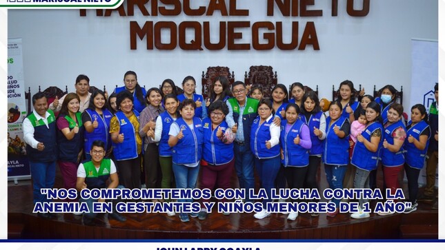 La Municipalidad Provincial Mariscal Nieto, a través de la Gerencia de Desarrollo Económico y Social, realizó el I Encuentro de Actores Sociales del Compromiso I «Mejora del estado nutricional y de salud de las gestantes y niños hasta los 12 meses de edad para la prevención de anemia».
