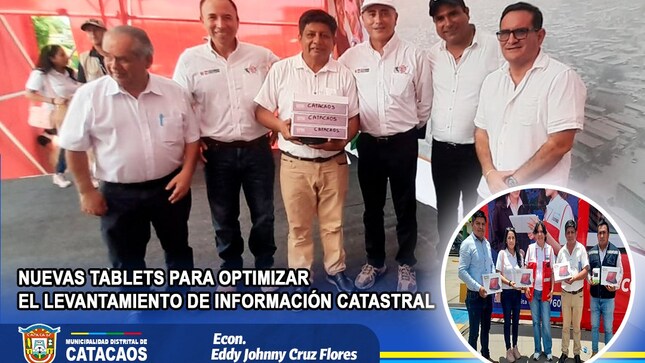 Catacaos optimiza levantamiento catastral con nuevas tablets