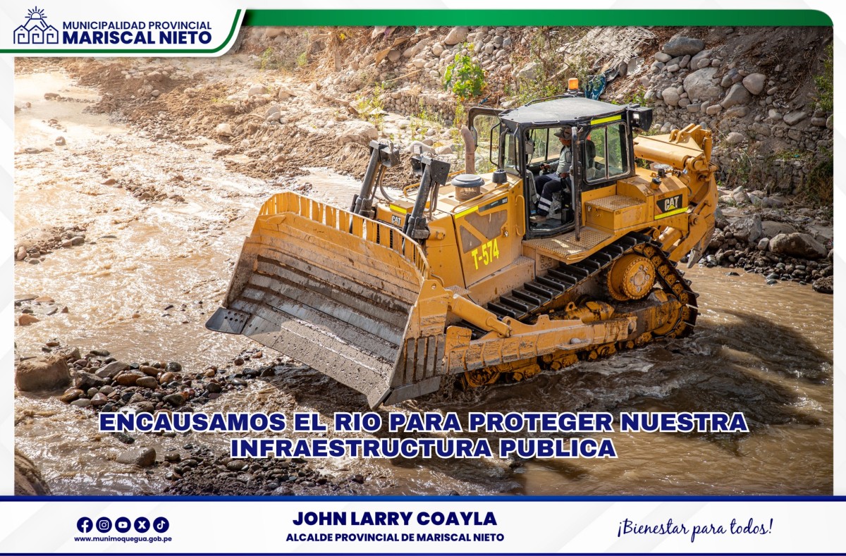Conscientes de la urgencia de proteger nuestra infraestructura publica y garantizar la seguridad de nuestra población, hemos iniciado la ficha de mantenimiento para la defensa ribereña y encauzamiento del río Moquegua (tramo Molino Sancara – Puente La Villa – Yaravico Bajo). 