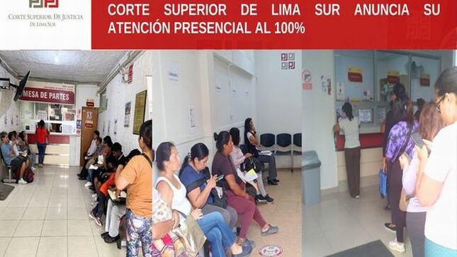 Corte Superior de Lima Sur retoma atención presencial al 100% tras vacaciones judiciales