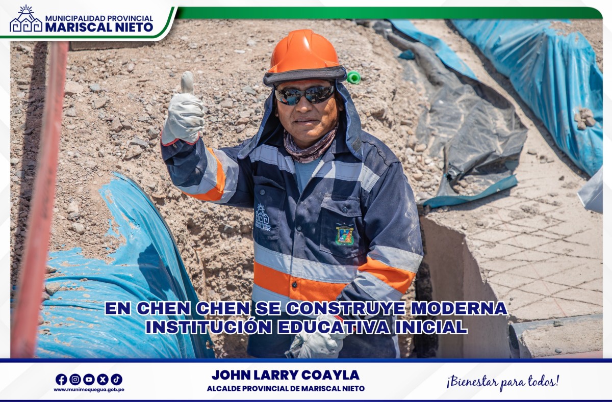 La Municipalidad Provincial Mariscal Nieto liderada por el alcalde John Larry Coayla, continúa impulsando proyectos que promuevan el desarrollo social y educativo en nuestra provincia.