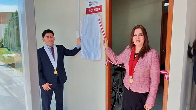 Presidenta de la Corte inaugura lactario y tópico en la Unidad de Flagrancia de Trujillo