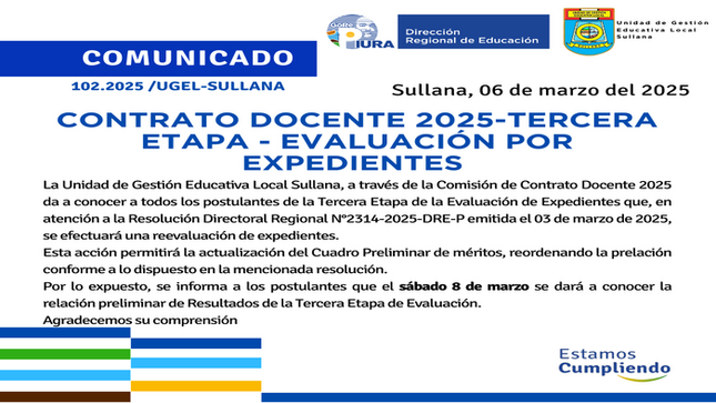 Comunicado N°102-2025