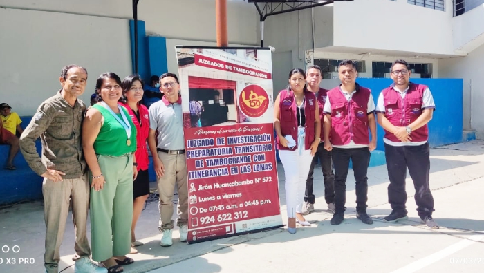 Integrantes de la sede judicial de Tambogrande conmemoran su 19° Aniversario de creación