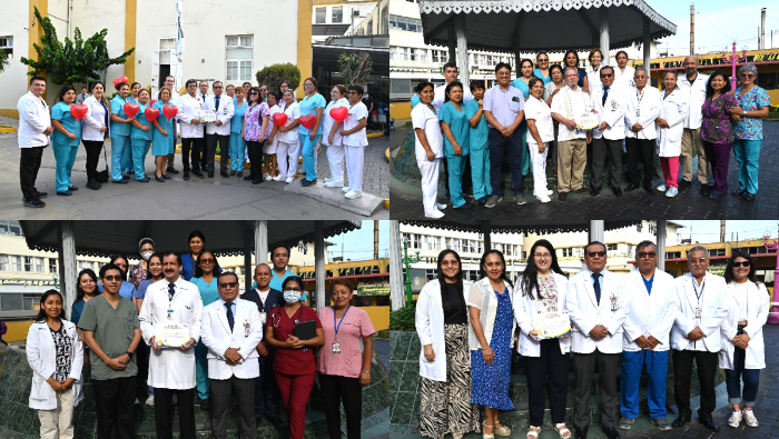 Los representantes de los servicios participantes y el Dr. Raúl Pérez recibieron un Diploma de Reconocimiento. 
