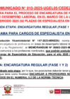 Vista preliminar de documento COMUNICADO 013-2025-CEDE2025 // PROCESO DE ENCARGATURA 2025 // PROCESO Y CRONOGRAMA - 02 PLAZAS PARA CARGO DE ESPECIALISTA EN EDUCACIÓN