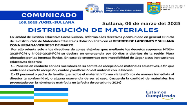 Comunicado N°103-2025