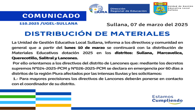 Comunicado N°110-2025