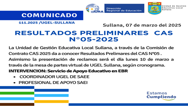 Comunicado N°111-2025