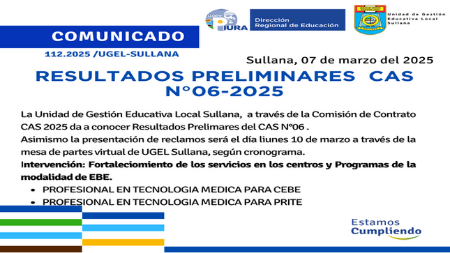 Comunicado N°112-2025