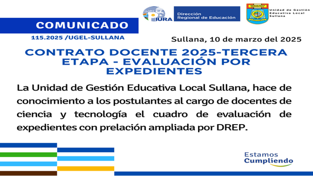 Comunicado N°115-2025