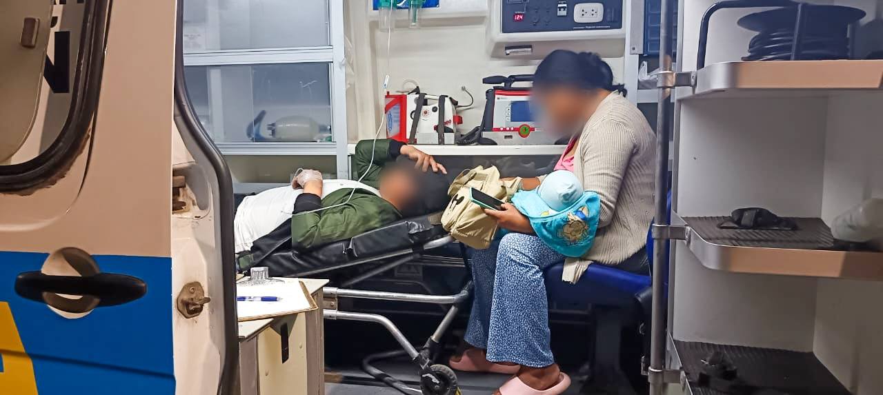 Traslado de paciente al hospital Eleazar Guzmán Barrón de Nuevo Chimbote