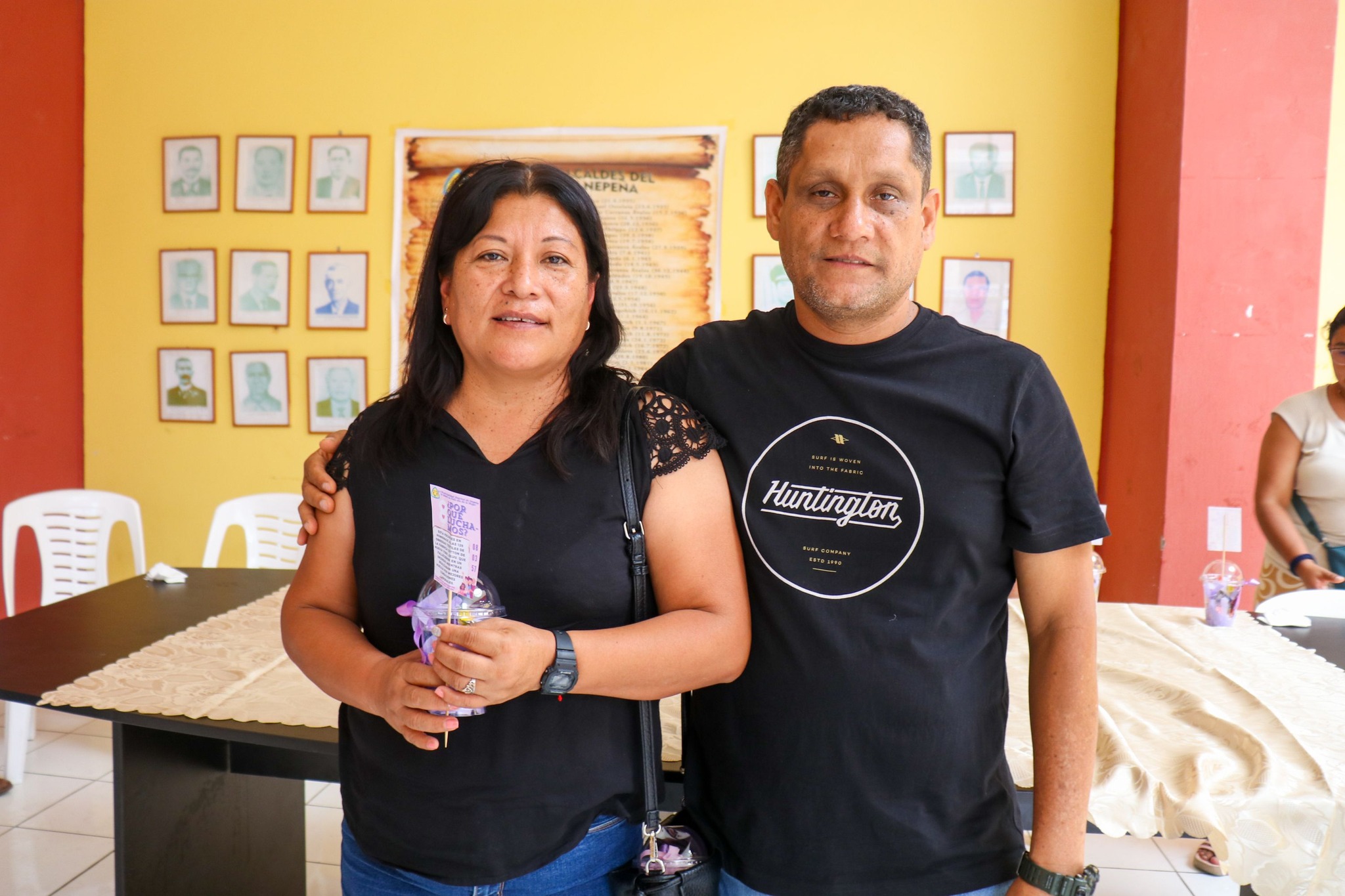 El alcalde Manuel Figueroa Laos junto a su esposa Rocío Villarán Rodríguez