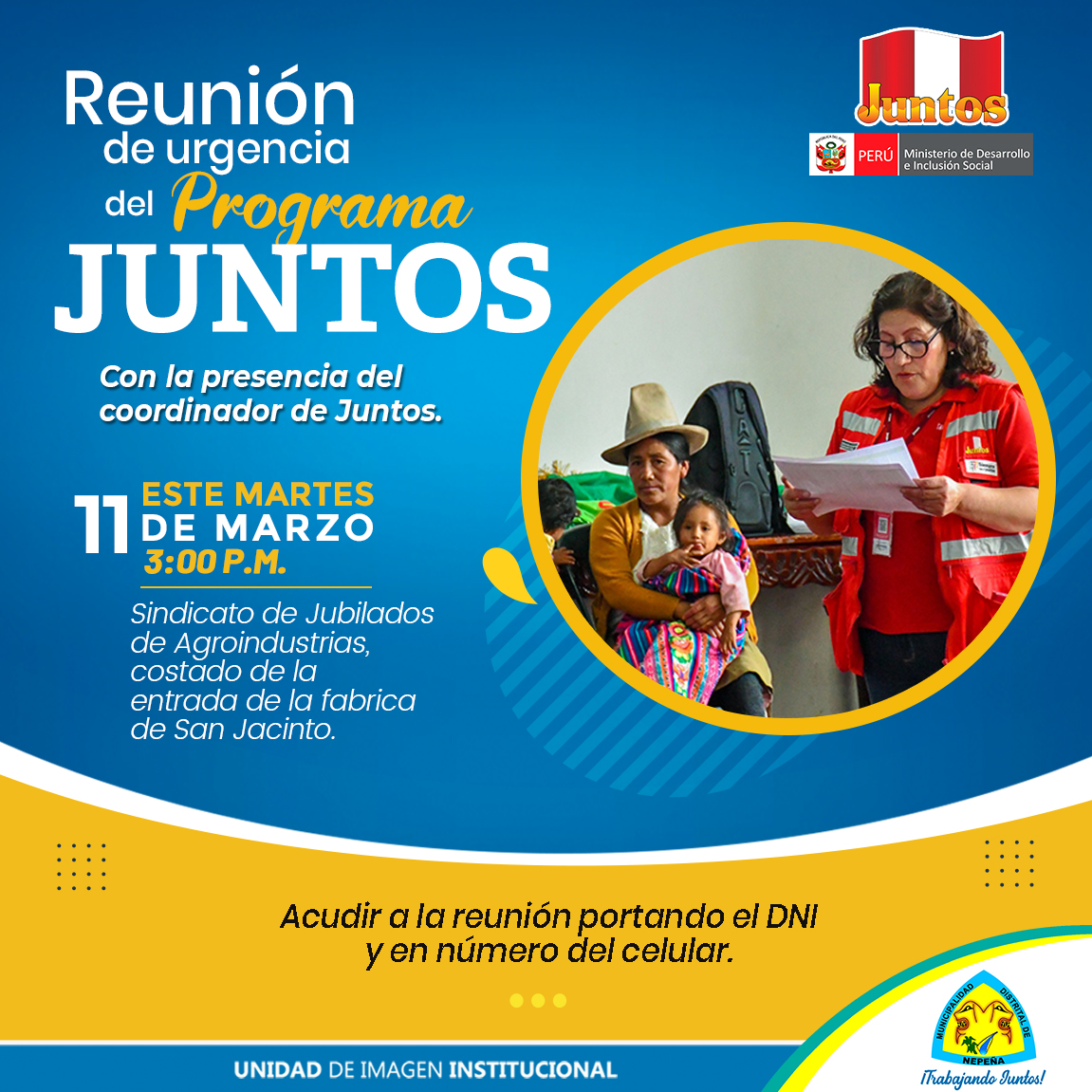 Reunión de urgencia del programa Juntos