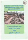 Vista preliminar de documento Plan Estratégico Institucional De La Municipalidad Distrital De San Francisco de Asís de Yarusyacan (PEI-MDSFAY).