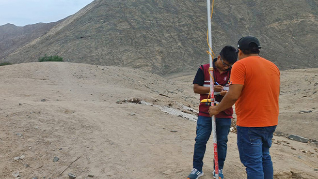 Municipalidad de Huarmey realizó el levantamiento topográfico del centro poblado de Tayca