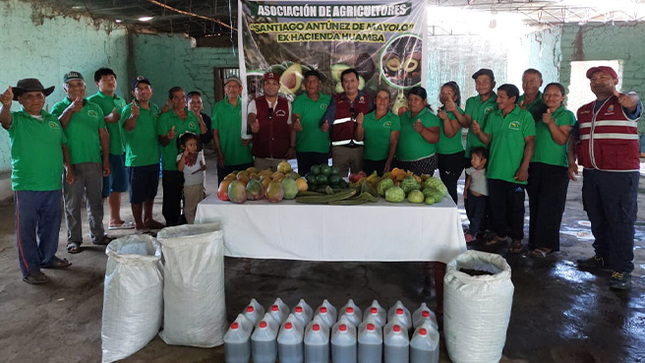 Municipalidad supervisa avances de la ejecución del plan de negocio de la asociación de agricultores Santiago Antúnez de Mayolo - Ex Hacienda Huamba