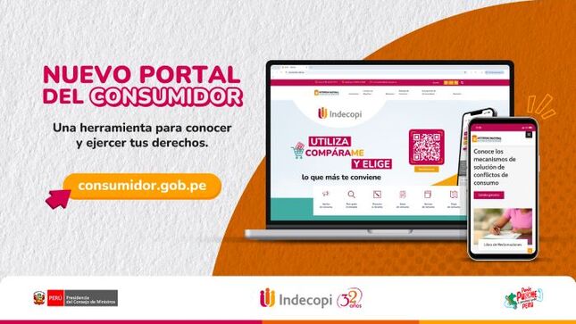 El Indecopi presenta el nuevo Portal del Consumidor para que los usuarios conozcan y ejerzan sus derechos
