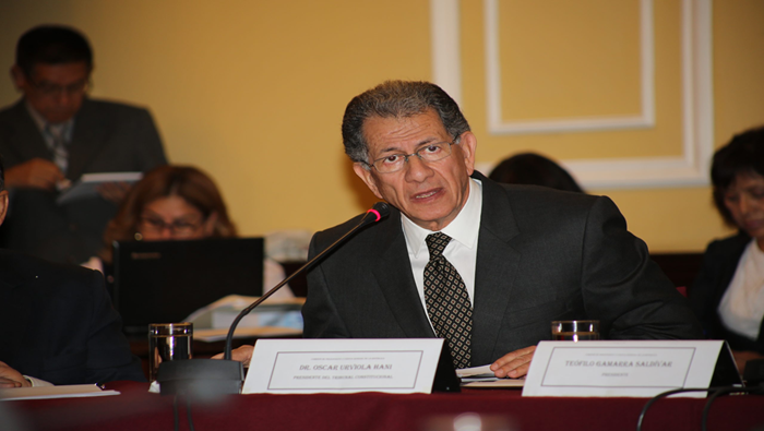 Presidente Óscar Urviola sustentó proyecto de presupuesto del TC para el 2016 en el Congreso de la República