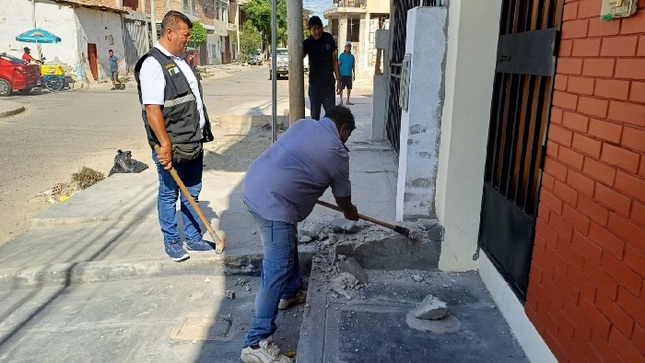 Demolición de la vía pública