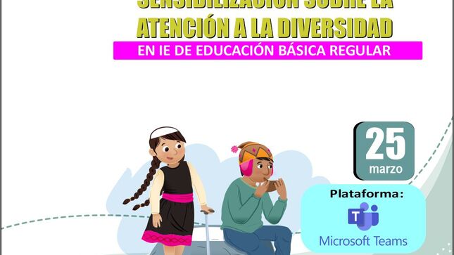 Invitación al webinar sensibilización sobre la atención a la diversidad en las instituciones de educación básica regular