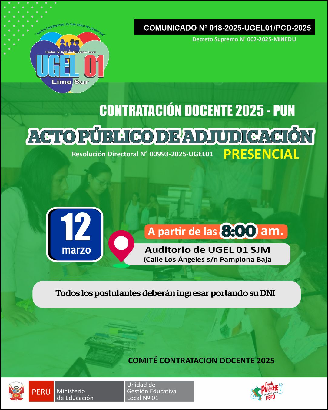Contratación Docente Acto publico 12-03-2025