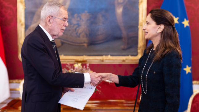 Embajadora del Perú presenta cartas credenciales ante presidente federal de Austria