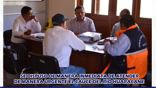 En respuesta a la emergencia generada por el ingreso del río Huaracane, la Municipalidad Provincial de Mariscal Nieto a través de la Gerencia de Desarrollo Económico y Social, llevó a cabo una reunión de urgencia para coordinar acciones inmediatas de intervención.