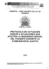 Vista preliminar de documento PROTOCOLO DE ACTUACIÓN FRENTE A SITUACIONES QUE AFECTAN LA SEGURIDAD SEXUAL DEL PACIENTE