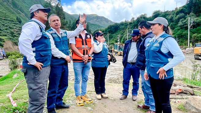 Cenepred evalúa puntos críticos de activación de quebradas  en el distrito de Challhuanca, provincia de Aymaraes-Apurímac